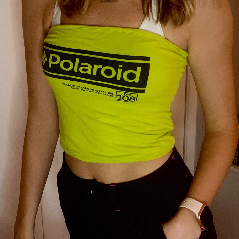 Really cute Polaroid crop top/tube top!